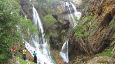 Toufe Kama Waterfall, a triple waterfall