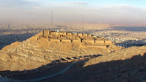Shah Dezh Castle at the top of Sofeh mountain