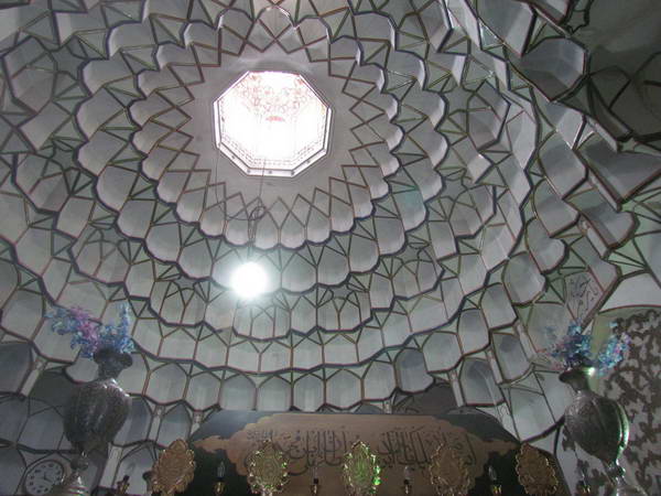 The ceiling of Imamzadeh Ahmad tomb