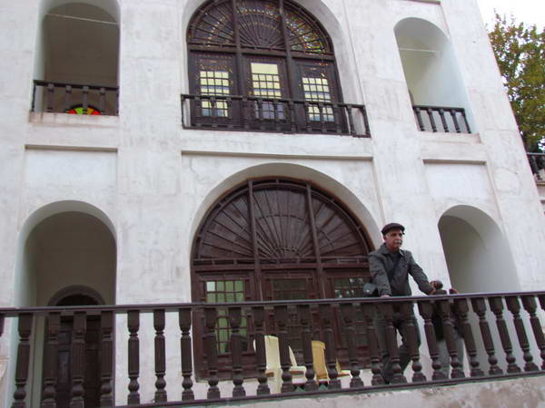 Historical mansion at the end of Shahzadeh Mahan garden