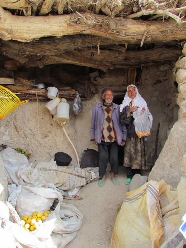 Elderly inhabitants of Meymand Rocky Village