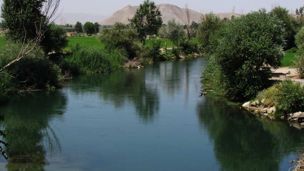 Zayandeh Rud River in Mobarakeh region