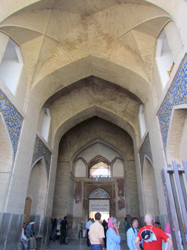 The entrance of Aali Qapu Palace