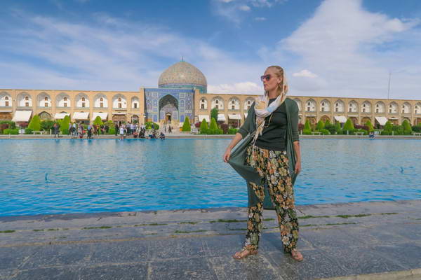 Evelina Utterdahl in Naghshe Jahan Square, Isfahan