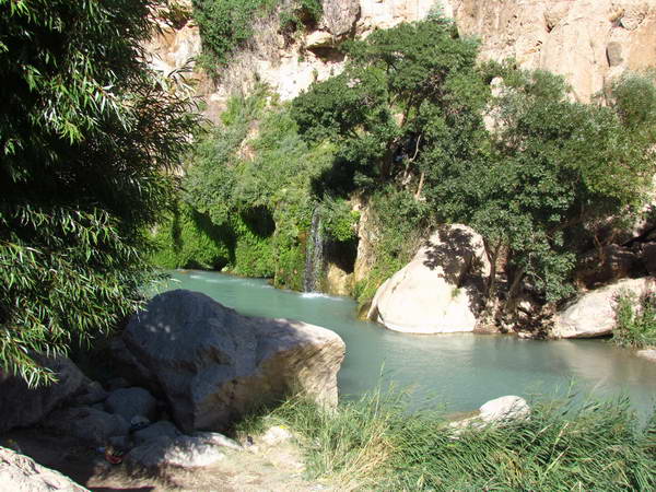 Bibi Seyedan waterfalls and river