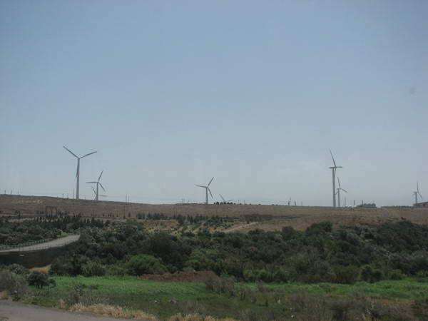 Wind Turbines, around Manjil