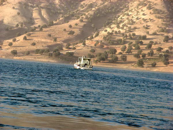 Karun 3 Lake and Barge riding on it
