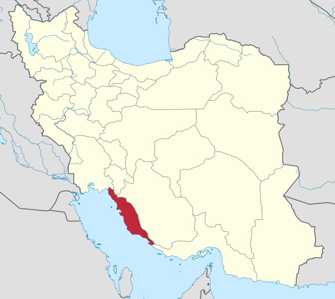 Bushehr province map