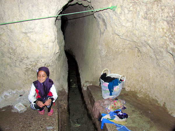 The aqueduct whose water is used to wash clothes, Bayazeh village