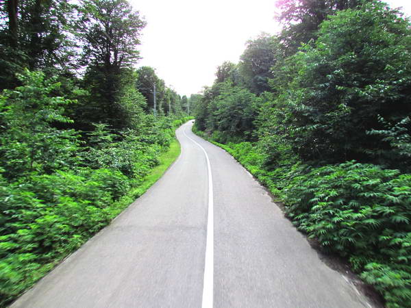 The road to Imamzadeh Is’haq village, Shaft, Gilan