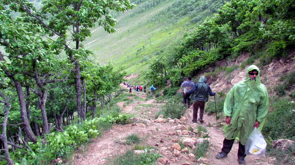 Hiking from Givra Pass on the Khalkhal to Asalem route