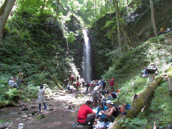Daryabon waterfall, in the Talesh forests
