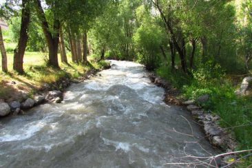 Garab river, around Garab village, Taleghan county