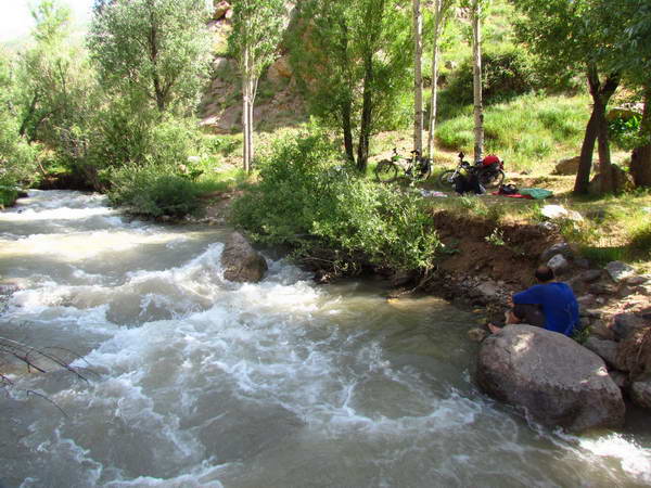 Garab river, around Garab village, Taleghan county