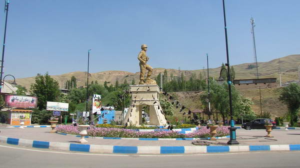 The main square in Taleghan Town