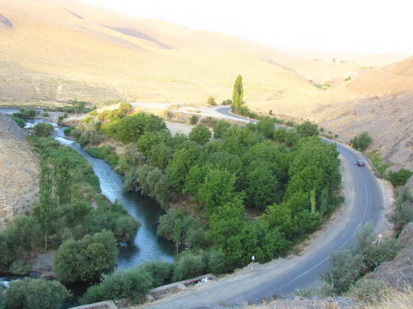 Golpayegan river & dam near Abbas Abad village