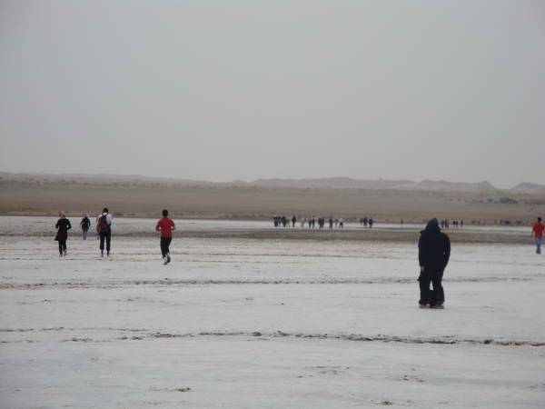 The dried salt lake in the north of Maranjab desert
