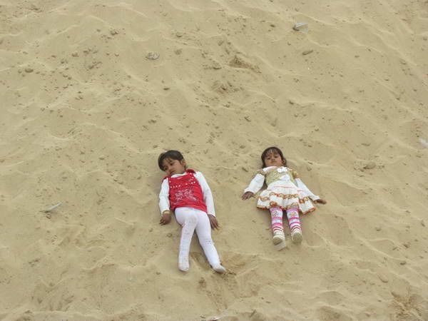 Children of the south, the beach of Banood village