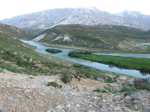Koohrang river, near dam & tunnel No.1