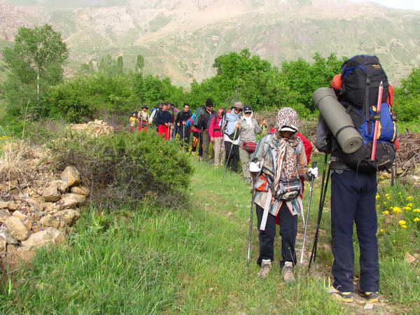 Climbing to the summit of Khashchal, Alamut region