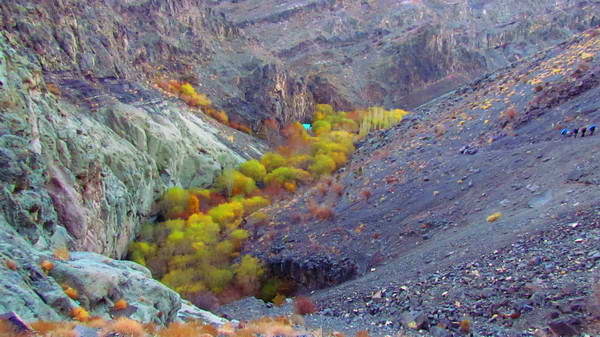 Rayen waterfall valley, Climbing to Hazar mountain, Kerman