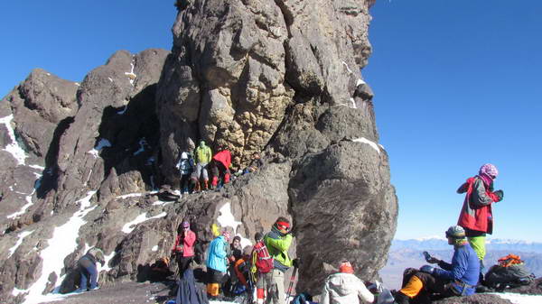 Taj Khorus cliff, Climbing to Hazar mountain, Kerman