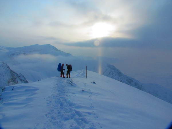 Winter climb to the Tochal peak