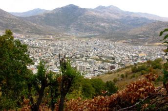 The view of Baneh city, from Arbaba mount