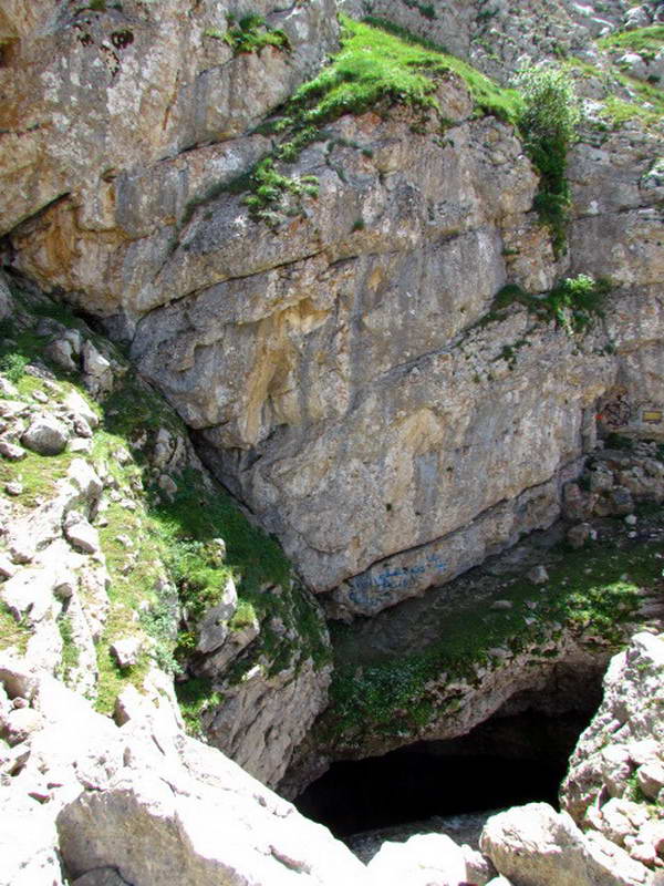Ice cave at the Dorfak peak