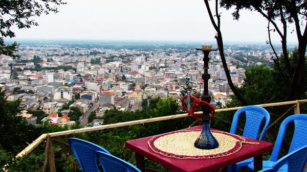 The view of Lahijan city, from the Green Roof of Lahijan