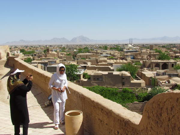 The view of Meybod city fromthe Narin Castle