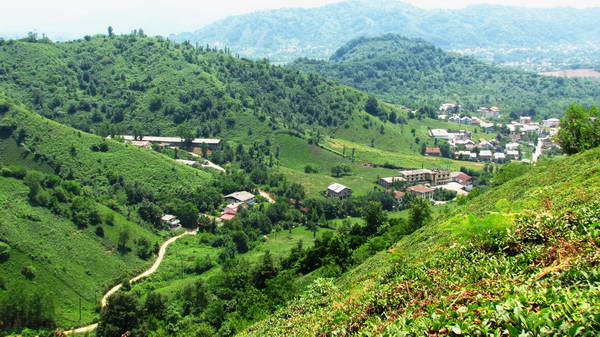 Beautiful views of villages around Lahijan