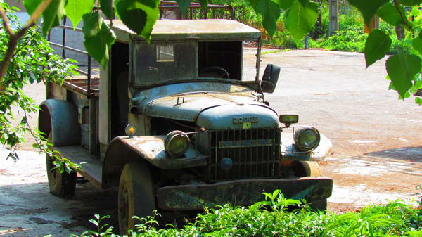 An old car in lahijan - Russian car related to about 70 years ago
