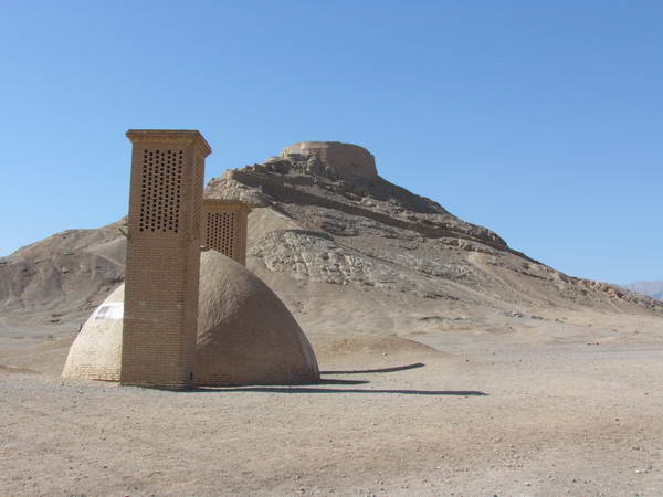 A water reservoir on the foot of Zoroastrians Towers of Silence