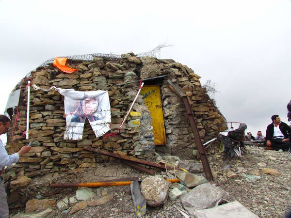 A stone hut at the peak of Tochal mountain