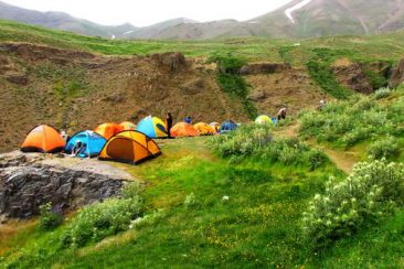 Our camp in Domcheh region - Navigation from Parachan (Taleghan) to Sehezar valley