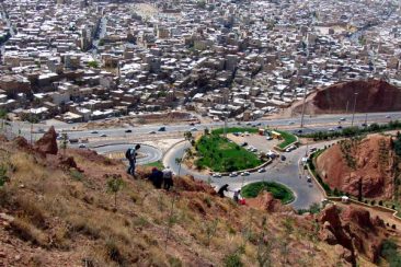 The view of Tabriz from Eynali Mountain promenade, Tabriz