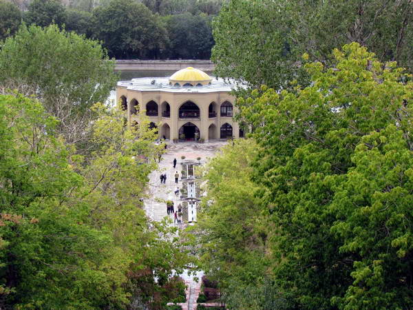 The pergola mansion in the middle of Shah Goli (El Goli) Lake, Tabriz